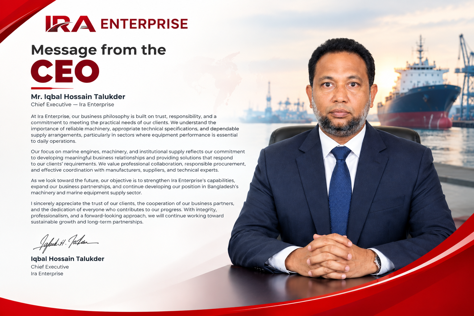 Ira Enterprise CEO Message Portrait